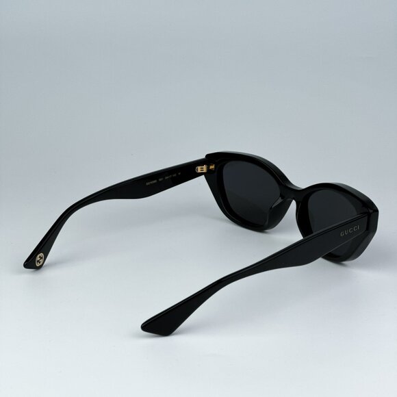 Gucci GG1638S 001 BRAND NEW Sunglasses Black Grey Anti-Reflective Women Cat Eye main image 5